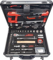 KS Tools 922.0731 Juego de herramientas completo de 131 piezas, maletín de herramientas con destornilladores, vasos y accesorios, caja de herramientas profesional con garantía de por vida
