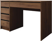 Escritorio Ada de Mirjan24, 5 cajones, escritorio para estudiantes, mesa de ordenador, escritorio infantil, mesa de trabajo, mesa para PC, habitación juvenil, habitación infantil (Nuez Okapi)