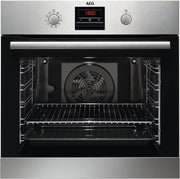 Horno empotrable AEG – Serie 5 Aire caliente circular: resultados de cocción uniformes en 3 niveles – Autolimpieza por pirólisis – 25 programas automáticos – Pantalla táctil LED – Calentamiento rápido – Negro – BPE53516AB