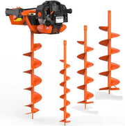 Ahoyadora de gasolina FX-EB152 52cc 3 CV con brocas de 100, 150 y 200 mm, ahoyadora para postes