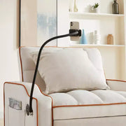 Sillón sofá convertible 3 en 1, sofá cama individual con respaldo ajustable, soporte para teléfono, USB y tipo C - ModernLuxe