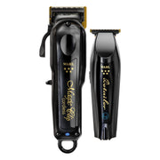 Combo de barbería inalámbrica Wahl, Magic Clip y Detailer Li, cuchillas de titanio y DLC, 100 min, 6 peines guía, peine de estilismo