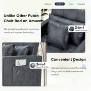 Sillón cama ajustable, convertible 3 en 1, varios colores, para 1 persona
