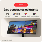 LG UltraWide™ 29U511A-B.AEU Monitor PC Ultra Ancho 29" - Panel IPS resolución UWFHD (2560x1080), 5ms GtG 100Hz, sRGB 99% (CIE1931), inclinable, ajustable en altura, modo retrato