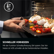 Horno empotrable AEG – Serie 5 Aire caliente circular: resultados de cocción uniformes en 3 niveles – Autolimpieza por pirólisis – 25 programas automáticos – Pantalla táctil LED – Calentamiento rápido – Negro – BPE53516AB