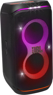 JBL Partybox Stage 120 en negro: altavoz Bluetooth portátil con sonido JBL Pro, espectáculo de luces, refuerzo de sonido con IA y asa telescópica: 12 h de autonomía
