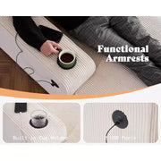 Sofá seccional con puertos USB y almacenamiento