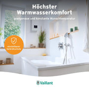 Calentador de paso Vaillant VED E 24/8 resistente a la presión 24kW 400V regulación continua pantalla digital 0010023779 clase energética A