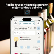 Candy DiVino CWC058, Vinoteca, 58 Botellas, WiFi, App hOn, Puerta Reversible, 10 Baldas, Tratamiento Anti-UV, Compresor Antivibraciones, Iluminación LED, Control Digital, Tirador Integrado, 37 dB, Negro