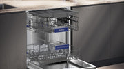 Siemens SN43ES06VE, lavavajillas inteligente iQ300, lavavajillas integrable bajo encimera, 60 cm, tercera bandeja para cubiertos, apertura automática de puerta, rackMatic de 3 niveles, extra silencioso, intensiveZone, varioSpeed, aquaStop