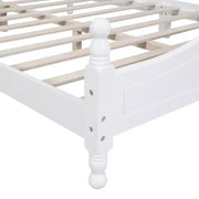 Base de cama de madera tamaño Queen Whisen, base de plataforma con soporte de listones de madera
