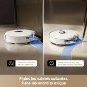 Robot aspirador y fregasuelos autónomo Dreame L40 Ultra AE, succión potente de 19 000 Pa, limpieza en seco y húmedo, base todo en uno con vaciado automático, 2 cepillos incluidos