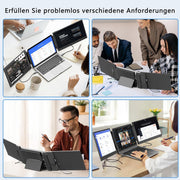 Extensión de pantalla para portátil, monitor portátil triple de 14" 1080P, extensión de monitor Plug & Play, para Win/Dex/Android/Mac