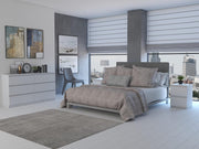 Cómoda CDF de 6 cajones, cómoda de dormitorio blanca, mueble armario de almacenamiento espacioso para salón u oficina, diseño moderno y espacioso, fácil de instalar, 40x75x138 cm, mueble para ropa