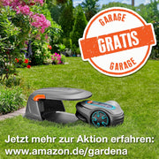 Robot cortacésped Gardena SILENO minimo 250 m²: cortacésped inteligente con conectividad óptima, programable mediante la aplicación Gardena Bluetooth, versión alemana (15201-20)