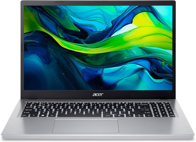 Acer Aspire Go 15 AG15-32P-37MG, Ordenador portátil de 15,6'' Full HD LCD (Core 3-N355, 8 GB de RAM, SSD de 512 GB, gráficos integrados, Windows 11 Home), plata, teclado francés AZERTY