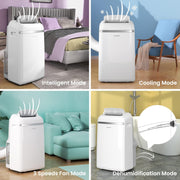 Aire acondicionado portátil Comfee Easy Cool 2.0, 7000 BTU 2,0kW, refrigeración, ventilación y deshumidificación, tamaño de habitación hasta 68m³ (25㎡), control por APP/Alexa/Google Home/IFTTT, aire acondicionado móvil con manguera de escape