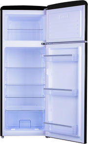 Frigorífico/Congelador Retro Amica KGC 15632 T / Azul hielo (Turquesa) / 144 cm (Al) x 55 cm (An) x 62 cm (Pr) / Diseño retro / Frigorífico con congelador