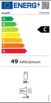 Nevera de compresor BougeRV CRH20 20L, batería 240Wh, -20°C a 20°C, control por app IPX4, 12V/24V/230V, camping y viajes 2026