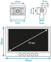BEEPER Cámara de visión trasera para autocaravana, 7 pulgadas, cámara blanca RWEC79X