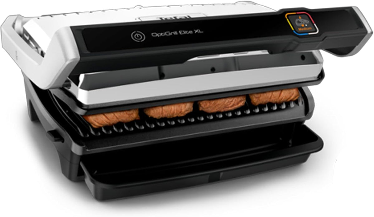 Tefal Optigrill Elite XL, Parrilla inteligente, 16 programas, Modo manual, Función de sellado, XL 8 personas, GC760D12
