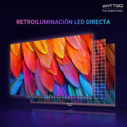 Smart TV Antteq AV24H3 de 24 pulgadas (60 cm) con Netflix, Prime Video, Rakuten TV, Disney+, YouTube, UVM, WiFi, sintonizador triple DVB-T2 / S2 / C