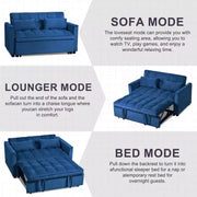 Sofá cama convertible de terciopelo 3 en 1 color gris cemento con cojines y bolsillos, sofá cama moderno extraíble, respaldo ajustable