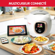 Cookeo+ Connect 200 recetas Blanco, con cucharón incluido