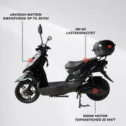 Scooter Eléctrico Elegante Swoop Negro 1000W