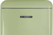 SCHNEIDER SCDD208VVA, Frigorífico de 2 puertas, 211L (172+39), Frío estático, Descongelación automática, 3 estantes de cristal, Termostato regulable, Patas ajustables, Verde almendra