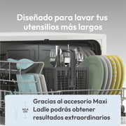 Candy CP 6E51LW Lavavajillas pequeño y compacto, 6 servicios, digital, 51 dBA, 5 ciclos, media carga, inicio diferido 3-6-9 horas, indicador de sal y abrillantador, indicador de fin de ciclo, blanco