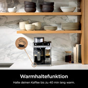 Cafetera de goteo y cápsulas Ninja Prestige 2 en 1 con espumador de leche integrado, para latte, café helado y flat white, negro CFN802EU
