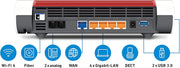 FRITZ!Box 5590 Fiber | Router para conexión de fibra óptica (Wi-Fi 6, hasta 2400 Mbps (5 GHz) y 1200 Mbps (2,4 GHz), WLAN Mesh, base DECT, puerto LAN de 2,5 gigabits, apto para Alemania)