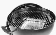 Barbacoa de carbón Weber Original Kettle E-5710 / Tapa y cuba de acero vitrificado, superficie de cocción de 57 cm, sistema de limpieza One-Touch, termómetro integrado en la tapa, trípode, negro