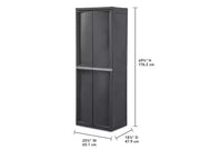 Gabinete organizador de almacenamiento de 4 estantes ajustables para garaje Sterilite, paquete de 2, gris