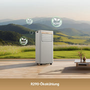 DREAME P-Wind10 7000 BTU Aire acondicionado portátil, 3 en 1: Enfriador, deshumidificador y ventilador. Flujo de aire 3D, control por aplicación y mando a distancia, modo de suspensión, autoevaporación, instalación sencilla