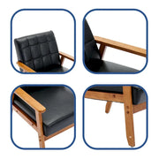 Juego de 2 sillas decorativas de estilo moderno de mediados de siglo con mesa auxiliar