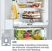 Frigorífico combi Bosch KGN36NWEA Serie 2, 186 x 60 cm, 215 L de refrigeración y 87 L de congelación, NoFrost: nunca más tendrá que descongelar, iluminación LED para una distribución uniforme de la luz