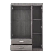 Armario de 3 puertas con estantes y 2 cajones, ropero para ropa 4A - ModernLuxe