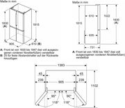 Frigorífico combi inteligente Bosch KFN96APEA Serie 4, 183x91cm, 405L refrigeración y 200L congelación, VitaFresh pro para una frescura 3 veces más duradera, NoFrost sin necesidad de descongelar, iluminación LED uniforme