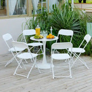 Paquete de 10 sillas plegables de plástico con capacidad de 159 kg para eventos, oficina, bodas, fiestas, picnics, cocina y comedor