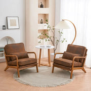 Sillón decorativo tapizado de estilo moderno de mediados de siglo