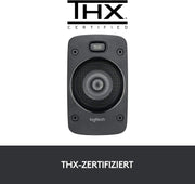 Sistema de sonido 5.1 Logitech Z906, altavoces con sonido envolvente de 1000 vatios, THX, múltiples entradas de audio, mando a distancia, enchufe UE, PC/PS4/Xbox/equipo estéreo/TV/smartphone/tableta - Negro