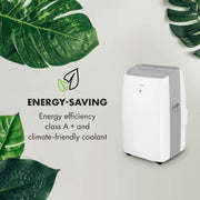 KLARSTEIN Grandbreeze Pro 14K – Aire acondicionado portátil, deshumidificador, ventilador, 3 velocidades, 14000 BTU/1,65 kW, habitación: 42 a 68 m², flujo: 460 m³/h, eficiencia energética A – Blanco