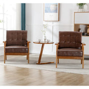 Juego de 2 sillas decorativas de estilo moderno de mediados de siglo con mesa auxiliar