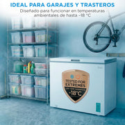 Congelador Arcón MIDEA de 293L | Congelador Horizontal Convertible a Frigorífico con Motor Inverter, Control Electrónico de Temperatura, Cestas con Asa | Arcón Silencioso 41 dB de Bajo Consumo