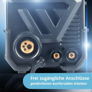 Soldadora MIG/MAG 200 ST con gas de protección, inversor IGBT, 200 A, alimentación de hilo sinérgica, FLUX, Lift TIG, MMA