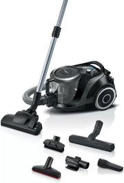 Aspiradora sin bolsa Bosch Serie 6 BGC41X36, aspiradora de trineo, ideal para alérgicos, filtro higiénico, boquilla para parqué, alfombras y baldosas, gran potencia de succión, silenciosa, 700 W, azul