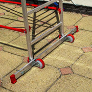 Home Master Torre de andamio para bricolaje, andamio móvil, montaje rápido, plataforma de trabajo de aluminio, 4 metros
