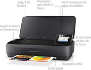 Impresora portátil todo en uno OfficeJet 250, funciones de impresión, copia y escaneo hasta 600 ppp, Wi-Fi y USB, negra